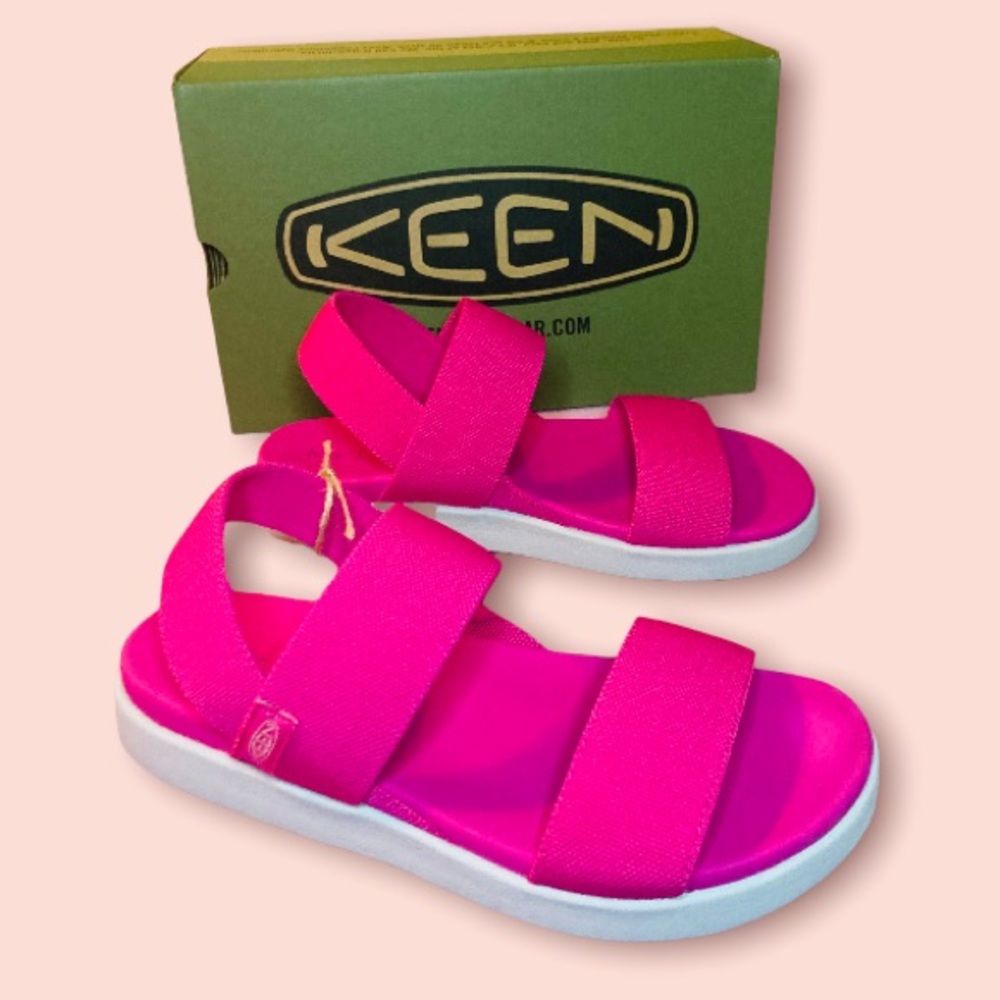 SOLD NWT Keen Pink Peacock & Vapor Elle Arch Support Machine Washable Sandal - Picture 8 of 15